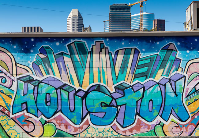 Houston Graffiti with Skyline